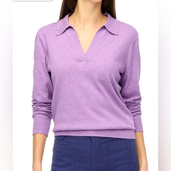J. Crew Polo Sweater in Vibrant Orchid, Size XS - Picture 2 of 10